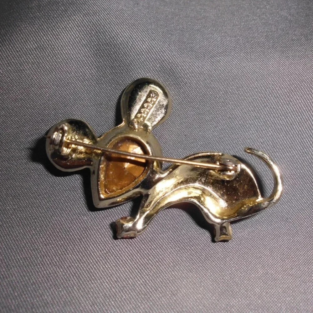 *RARE* Colored Rhinestone "Dodds" Signed Mouse - Picture 4 of 4